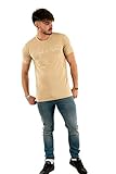 Project X Paris T-Shirt Basic Stickerei Logo, beige, XS