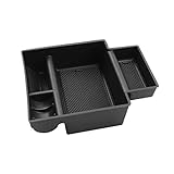 CDEFG Seat Leon 2013-2019 Mittelkonsole Armlehne Aufbewahrungsbox Multifunktionaler Aufbewahrung Auto Center Console Organizer Tray Innenraum Zubehöraum Zubehör (Schwarz)