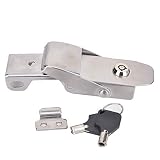 Federknebelverschluss aus Edelstahl, Überwurfklemme Schrankverriegelungswerkzeug Hardware-Klemmbox Gehäuse Versandvorrichtung Schrankverriegelungswerkzeug Drehknopf Schlüsselverriegelung(A108B-3)