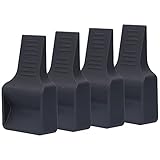 FECAMOS 4Pcs Radstopper, Gute Tragfähigkeit Konkave V-Nut Design Möbel Untersetzer Tasse Gummi für Möbel Sofas, Betten, Stü