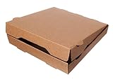 DeinPack Pizzakarton 30x30 Pizzaschachtel Karton für Pizza I Pizza-Boxen 30x30 cm Pizza-Kartons 100 Stück I Kompostierbare Verpackung Pizza-Box Quadratisch Recyclingkarton B