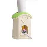 JSY Zahnbürstenhalter, automatischer Zahnpasta-Halter, Wandmontage, Zahnpasta-Halter, Zahnbürstenhalter (Farbe: Grün)