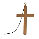 Boland 00535 - Halskette Kreuz, Größe 45 cm, Gold-Schwarz, Priester, Pfarrer, Bischof, Accessoire, Kostüm, Verkleidung, Karneval, Fasching, Mottoparty, Zubehör, Hallow