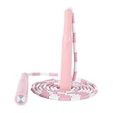 HUSHUI Weiches Perlen Springseil,Sprungseil Verwicklungsfreies Segmentiertes Weiches Perlen Springseil Verstellbare Länge Fitness Springseil für Kinder Erw