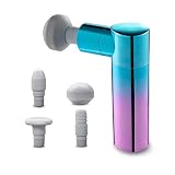 Aront Massagepistole,Mini Muskelmassagegerät,Mini elektrisch Massage mit 4 Massageköpfe Geschwindigkeit Massagegerät mit 4 Massageköp