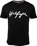 Tommy Hilfiger Kurzarm T-Shirt Rundhals Label-Print schwarz Größe M