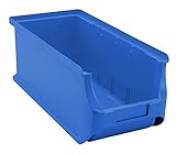 Allit 456290 ProfiPlus Box 3L, blau Stapelsichtbox, PP TÜV/GS, V: 4,1 L,Lagersichtbox, Sichtbox, Lagerbox, stapelb