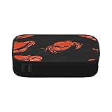 Krebs Design Vorlage Vector Federmäppchen für Teenager Mädchen Jungen Durable Canvas Große Kapazität Federmäppchen Schulbedarf Federmäppchen mit F