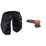 Vaude 160852 Karakorum Pro Hinterradtaschen, Black, Einheitsgröße & 12503 Haifischzahn, QMR Rail Hook 2.0, QMR-Befestigungssystem 2.0, für VAUDE-Radtaschen, Gepäckträgerhalterung weiß Einheitsgröß