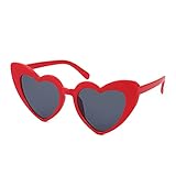 FEISEDY Vintage Herzen Shaped Sonnenbrille Stylish Große Rahmen Brillen Damen Herren B2421