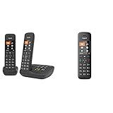 Gigaset C575A Duo, 2 Schnurlose Telefone mit Anrufbeantworter, schwarz & C570HX - DECT-Telefon schnurlos für Router - Fritzbox, Speedport kompatibel - leichte Bedienbarkeit, Schw