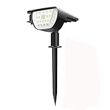 Solar-Landschafts-Spots, 32 LEDs, IP67, wasserdicht, kabellos, für den Außenbereich, Solar-Landschaftsbeleuchtung, Wandleuchte für Hof, Garten, Auffahrt, Veranda, Gehwege, Pool, Terrasse 1 Stück