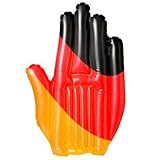 Uakeii Aufblasbare Winkehand in Deutschland Farben, Fanartikel für Fußball Fans, Schwarz-Rot-Gold Europameisterschaft 2021