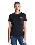 Gianni Kavanagh Damen Black GK Core Western Tee T-Shirt, Schwarz, X-S