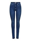 ONLY Damen Onlroyal High Waist Skinny Jeans, Medium Blue Denim, XL 34L EU