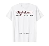 11. Geburtstag Gästebuch Unterschrift 11 Jahre Gästeliste T-S