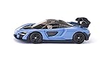 siku 1537, McLaren Senna Sportwagen, Metall/Kunststoff, Hellblau, Gummierte Reifen, Anhängerkupplung, Spielzeugauto fü