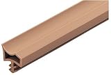 Gedotec Türanschlagdichtung Türdichtung Zimmertür M 3967 für Holz-Zargen | Türzargen-Dichtung beige | Profil Falzbreite: 12 mm | Kunststoff weich PVC | 25 Meter Bund - Zargendichtung für Holz-Tü