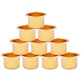 CkFyahp 10 Stück Mini Kerzenhalter, Gold Metall Kerzeneinsätze Set für Kerzentüllen Stabkerzen Tafelkerzen Teelicht Tülle Baumkerzen, Puppenkerzen, Pyramidenk