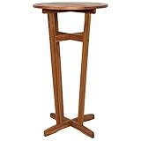 Stehtisch | Bartisch | Holz Stehtisch | Garten Bistrotisch | Rustikal Holzstehtisch | Gartentisch 60x105 cm Akazienholz M