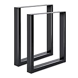 Magnetic Mobel 2X Tischgestell Tischkufen Rohstahl Design Industrielook Tischbeine Tischuntergestell Metall Stahl schwarz (900x720)