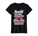 Damen Tante Geschenk Patentante Heldinnen Beste Tante Nichte Neffe T-S