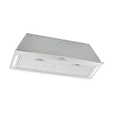 Klarstein Down Under Dunstabzugshaube Ablufthaube (Einbau, 90 cm breit, 590 m³/h Abluft, 190 Watt, Motorleistung in 3 Stufen, LED, gebürsteter Edelstahl, 61 dB leise) silb