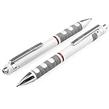Rotring Tikky 3-in-1-Multi-Stift, Druckbleistift/Kugelschreiber, 0,7 mm, rote und blaue Tinte, weißer Schaft, 2 Stück