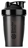 BlenderBottle Classic Shaker mit BlenderBall, optimal geeignet als Eiweiß Shaker, Protein Shaker, Wasserflasche, Trinkflasche, BPA frei, skaliert bis 400 ml, Fassungsvermögen 590 ml, schw