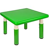alles-meine.de GmbH Kindertisch / Tisch - höhenverstellbar - Größen & Farbwahl - 1 bis 8 Jahre - grün - Plastik - für INNEN & AUßEN - Kindermöbel - für Kinder - Mädchen & Jung