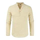 Herren V-Ausschnitt Pullover Tops Einfarbig Einfache Mode Langarm Lose Bequeme Casual Plus Size Basic Shirts XXL