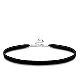 Thomas Sabo Damen Kette Choker Samt Schwarz 925 Sterling Silber KE1728-331-11-L36