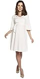 Torelle Maternity Wear Umstandskleid elegant Weiss Brautkleid Sommerkleid für Schwangere und Nicht-Schwangere Damen, Modell: NIMIS Creme, XL