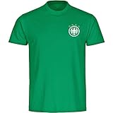 VIMAVERTRIEB Herren T-Shirt Deutschland Adler Retro Trikot grün - Männer Shirt Fanshirt Fanartikel Fanshop Fußball EM WM Germany, Größe:M,Farbe:grü