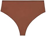 Savage X Fenty Damen High-Waist Microfiber Thong Stringhöschen, Brown Sugar Nude, XL