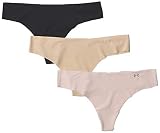 Under Armour Frauen PS Thong 3Pack Unterwäsche Bottoms, Medium, Black (004)