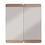 trendteam smart living Badezimmer Spiegel Spiegelschrank Malea, 65 x 70 x 15 cm, Korpus in Eiche San Remo Hell Nachbildung mit großer Spieg