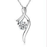 fikujap Hängende Halskette, Valentinstag Elegante Halskette Schmuck Charm-Anhänger Hohle Halskette Charm-Anhänger mit Strass Geschenke für Frauen, Mädchen,
