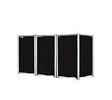 Hide Mülltonnenbox für 3 Mülltonnen, Mülltonnenverkleidung, Gerätebox Natur // 209x81x115 cm (BxTxH) // Aufbewahrungsbox 240l Volumen Farbauswahlvariante Natur Schw