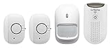 GAO EMW302WF-HS G-Homa Mini-Alarm Kit inkl. Empfangsgerät mit Alarmfunktion, Funkbewegungsmelder, 2 Funk Tür-/F