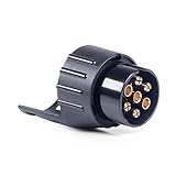 SSDMJ 7 Pin bis 13 Pin Mini-Auto-LKW-Anhänger-Anschluss-Anschluss elektrischer Adapter-Stecker-Anhänger 12V-Anhänger Auto Truck Caravan-Zubehör (Color : Black)