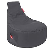 GAMEWAREZ Alpha Grey Gaming Sitzsack, Made in Germany, für PS4, XBOX360, XboxOne, Nintendo DS, Nintendo Switch, Smartphone. Grau mit T