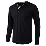 Herren Lässiges Henley Shirt Blusen Oberteile Langarmshirt Bluse Longsleeve V-Ausschnitt Slim Fit Basic Sweatshirt Sommer Pulli weißes Langarmshirt Sweater Pullover T-Shirt Lang