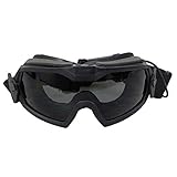 Skibrille Reglerbrillen mit Fan Aktualisierter Version Taktische Airsoft Paintball-Sicherheits-Augenschutzbrillen Brillen (Farbe : Black)