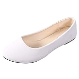 Eaylis Frauen Einfarbig Große Größe Slip On Flat Shallow Comfort Casual Single Schuhe, Turnschuhe Sportschuhe Sneaker Straßenlaufschuhe Leichtgewichts Atmungsaktiv Walkingschuhe Outdoor L