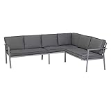 greemotion Lounge-Set Monza, silberfarbenes Gartenmöbel-Set aus Aluminium, Design-Sitzgruppe für indoor und outdoor, ink