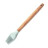 VVXXMO Silikon-Backpinsel mit Holzgriff, hitzebeständige Backpinsel, für Öl, Butter, Soße, Marinaden für Grill, G
