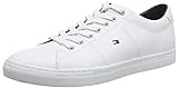 Tommy Hilfiger Herren Essential Leather Sneaker, Weiß (White 100), 42 EU
