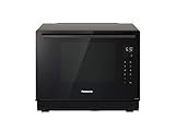 Panasonic NN-CS88LBEPG 4 in 1 Dampf Kombiofen mit Dampf, Mikrowelle, Grill, Konvektion, Inverter Technologie, 31 l, 36 Automatikprogramme, 2 stufiges Kochen, Kindermenü, Schw