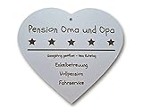 Geschenkeritter – Oma und Opa Geschenke – Schild Herz Pension Oma und Opa – Geschenk für Groß